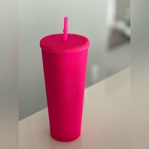 Starbucks Venti Hot Pink Jelly Studded Tumbler
